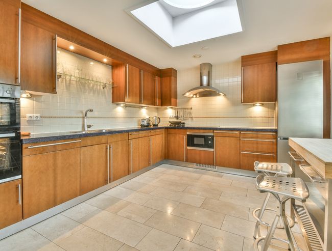 Ceramic tile flooring