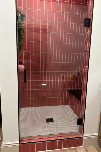 tiled shower