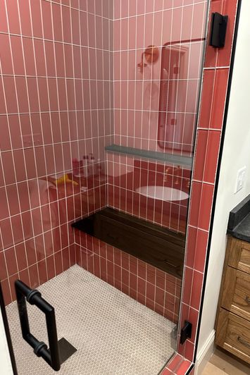 tiled shower